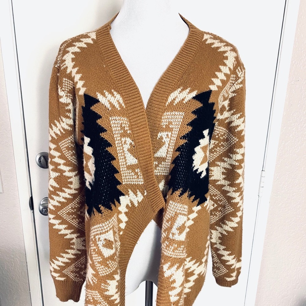 Aztec Open Front Cardigan - Picture 3 of 5